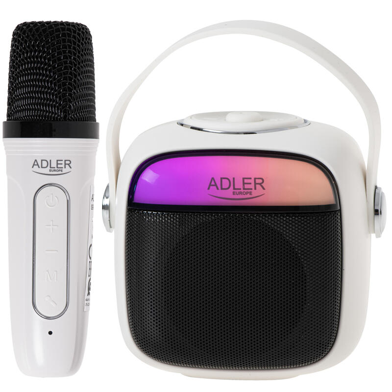 adler-ad-1199-w-altavoz-karaoke-con-microfono-blanco