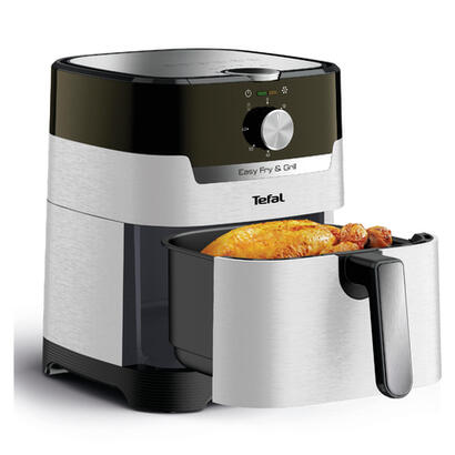 freidora-de-aire-tefal-easy-fry-grill-classic-ey501a-caliente-acero-inoxidablenegro-ey501a