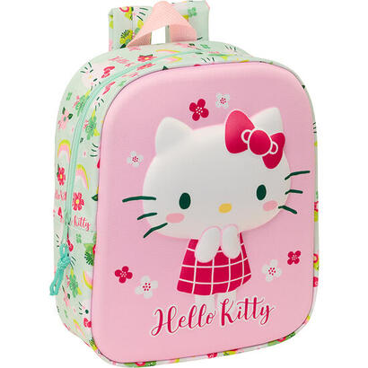 mochila-guarderia-3d-bolsillo-red-hello-kitty