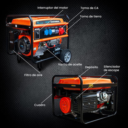 extralink-ex30356-motor-generador-5000-w-25-l-gasolina-negro-naranja