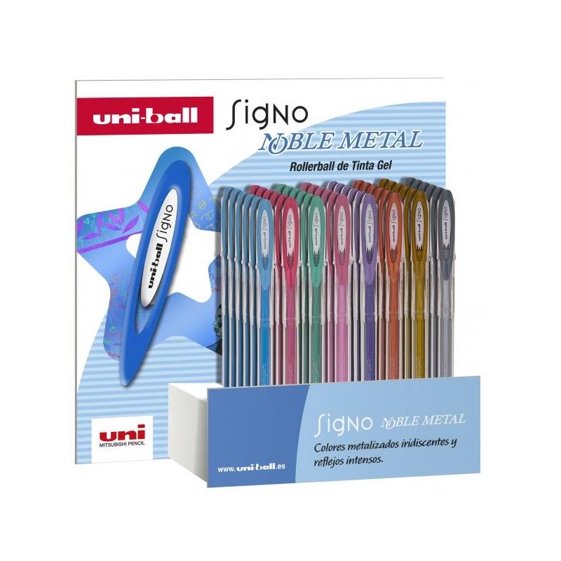 uni-ball-signo-noble-metal-expositor-de-48-boligrafos-de-tinta-gel-punta-de-bola-08mm-tinta-resistente-al-agua-y