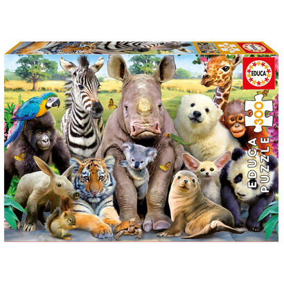 puzzle-educa-300-pzas-animale-foto-clase