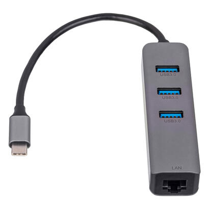 akyga-hub-usb-tipo-c-to-3x-usb-30-ak-ad-66-network-card-10-100-1000-15cm