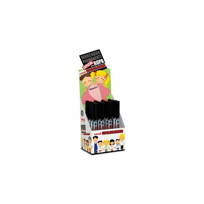 uniball-expositor-marcador-permanente-negro-super-ink-marker-pna-12516p-16u-