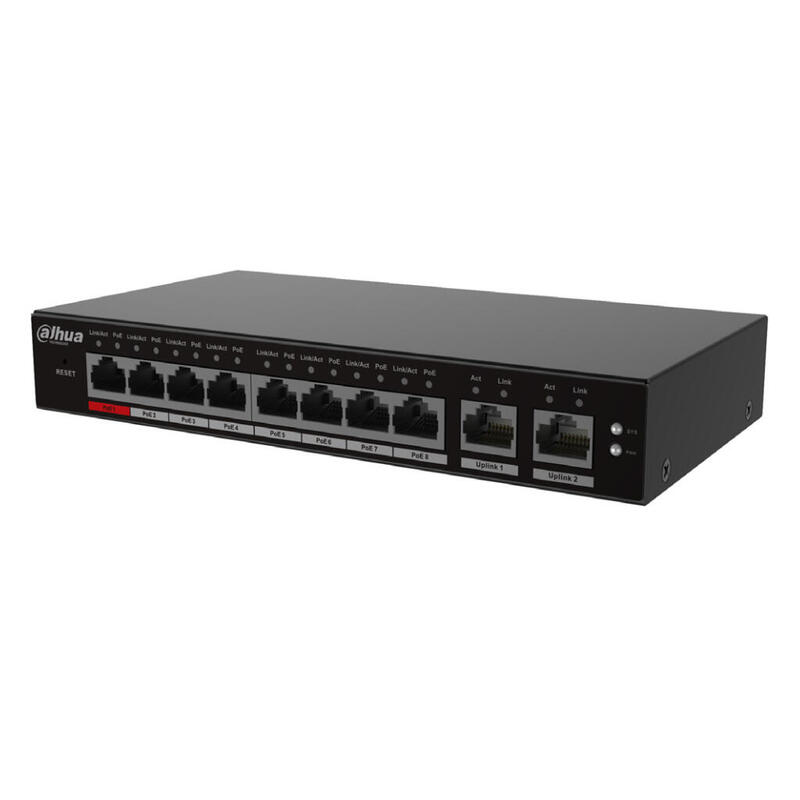 dahua-s4100-8et2gt-96-c-switch-poe-20-8-puertos-10100-2rj45-uplink-gigabit-96w-manejable-en-cloud-layer2