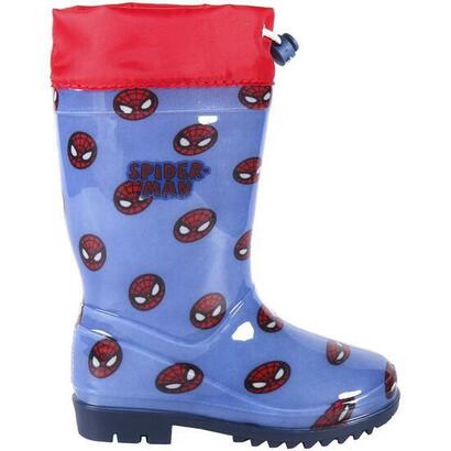 botas-lluvia-pvc-spiderman-blue-talla-28