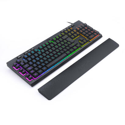 redragon-shiva-teclado-gaming-membrana-rbg-reposamunecas-espanol-espana-negro