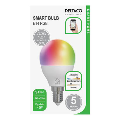 deltaco-sh-le14g45rgb-iluminacion-inteligente-bombilla-inteligente-wi-fi-5-w