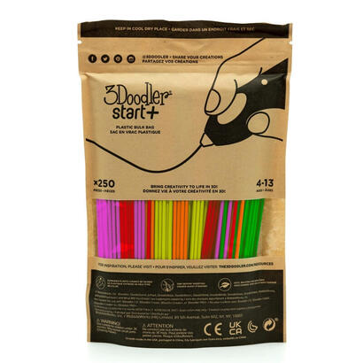 3doodler-filament-mart-250-neonrojo-neonorange-neonverde-neonamarillo-neonrosa-neon-glow-hlk-bag