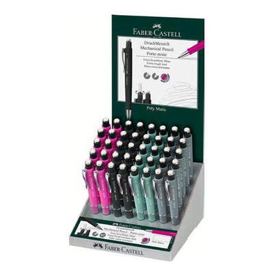 faber-castell-portaminas-poly-matic-07mm-surtidos-expositor-de-40u-