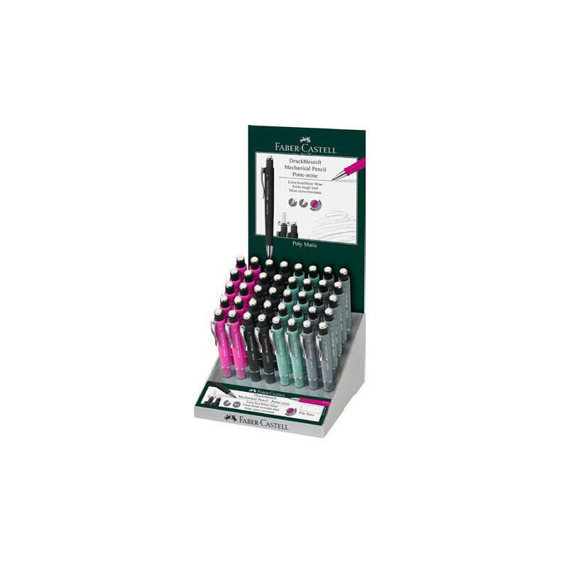 faber-castell-portaminas-poly-matic-07mm-surtidos-expositor-de-40u-