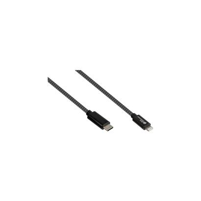 goodconnections-usb-c-20-lightning-st-st-05m-ladecable-textilmantel-18w-schwarz