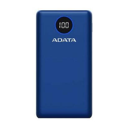 adata-p20000qcd-polimero-de-litio-20000-mah-azul