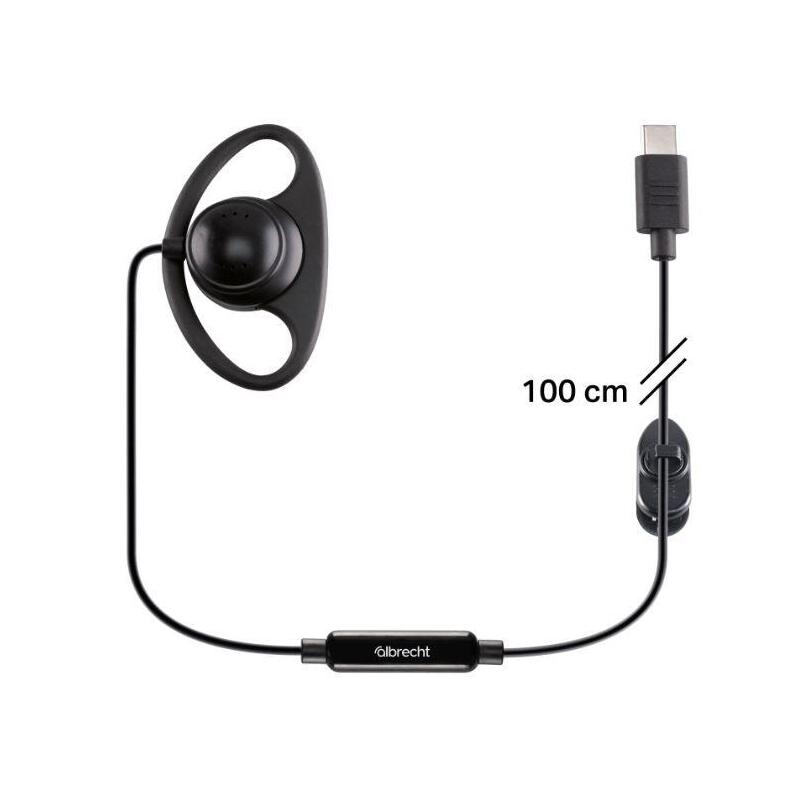 albrecht-tectalk-biz-d-form-auriculares-100cm-con-ptt-taste-y-mikrofon