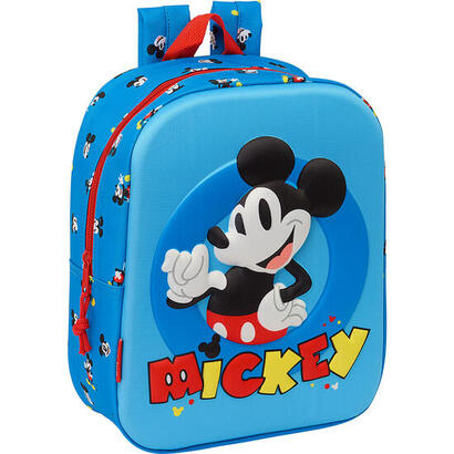 mochila-guarderia-3d-bolsillo-red-mickey-mouse