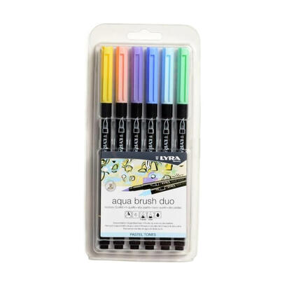 lyra-aqua-brush-duo-pack-6-rotuladores-de-doble-punta-trazos-1-5-y-1mm-tinta-base-de-agua-colores-tonos-pastel