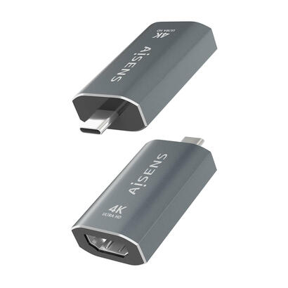 aisens-adaptador-conversor-aluminio-usb-c-a-hdmi-4k60hz-usb-cm-hdmih-gris