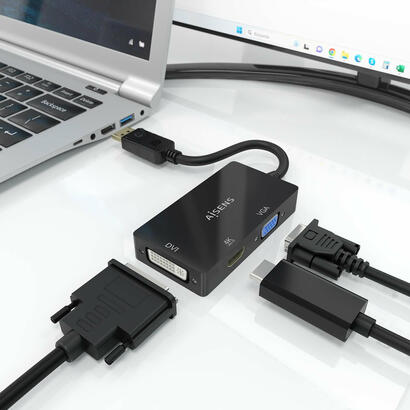 aisens-conversor-displayport-v12-a-vgadvihdmi-dp-12m-vgah-dvih-hdmih-4k-negro-15cm