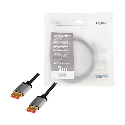 cable-logilink-cda0105-displayport-2-m-negro-gris