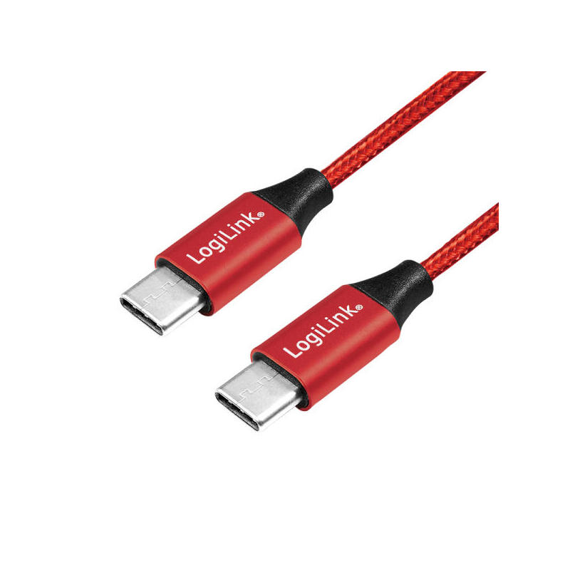 cable-logilink-cu0156-usb-usb-20-1-m-usb-c-rojo