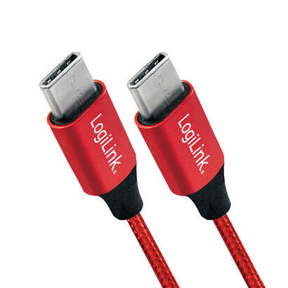 cable-logilink-cu0156-usb-usb-20-1-m-usb-c-rojo