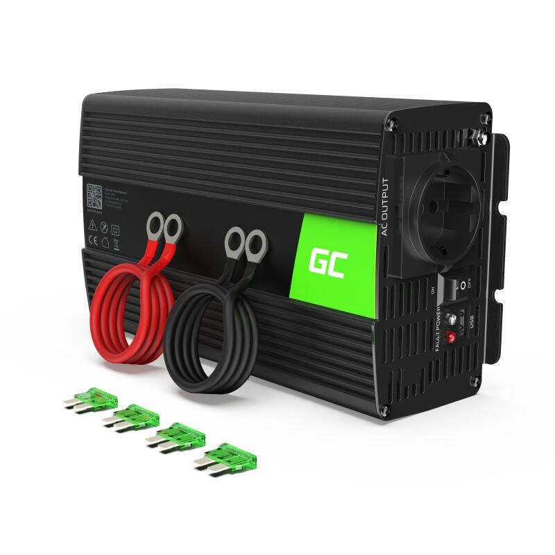 green-cell-inv18-adaptador-e-inversor-de-corriente-auto-1000-w-negro green-cell-inv18-adaptador-e-inversor-de-corriente-auto-1000-w-negro