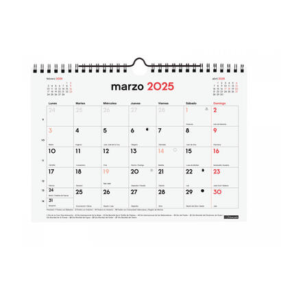 finocam-calendario-de-pared-16-meses-210x150mm-neutro-2024-2025