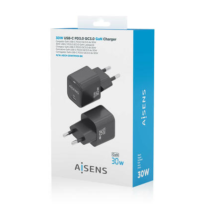 aisens-cargador-gan-30w-1xusb-c-pd30-qc40-negro