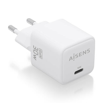 aisens-cargador-gan-30w-1xusb-c-pd30-qc40-blanco