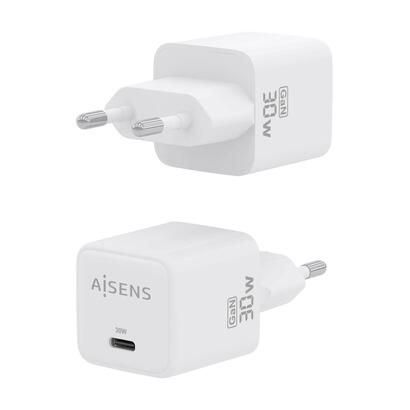 aisens-cargador-gan-30w-1xusb-c-pd30-qc40-blanco