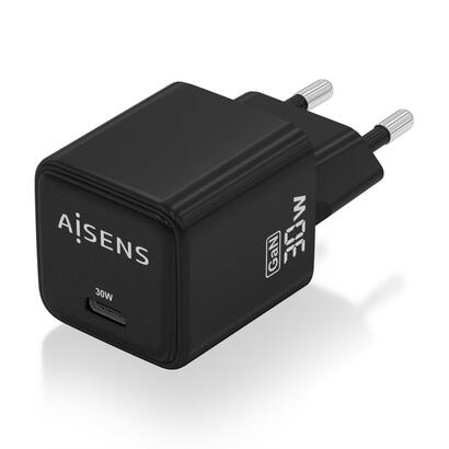 aisens-cargador-gan-30w-1xusb-c-pd30-qc40-negro