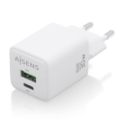 aisens-cargador-gan-30w-1xusb-c-pd30-qc40-1xusb-a-qc30-blanco