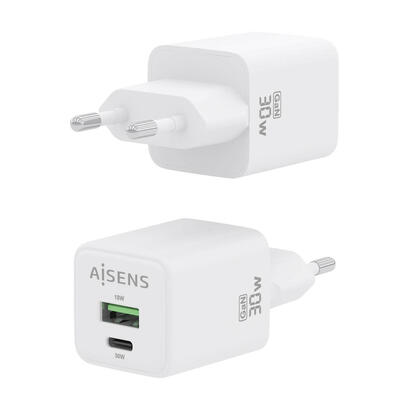 aisens-cargador-gan-30w-1xusb-c-pd30-qc40-1xusb-a-qc30-blanco