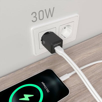 aisens-cargador-gan-30w-1xusb-c-pd30-qc40-1xusb-a-qc30-negro
