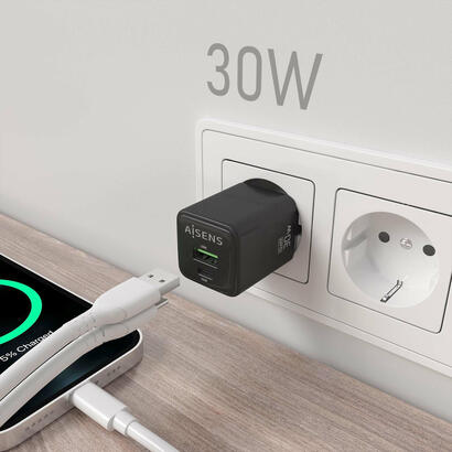 aisens-cargador-gan-30w-1xusb-c-pd30-qc40-1xusb-a-qc30-negro