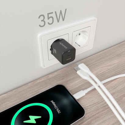 aisens-cargador-gan-35w-1xusb-c-pd30-qc40-1xusb-a-qc30-negro