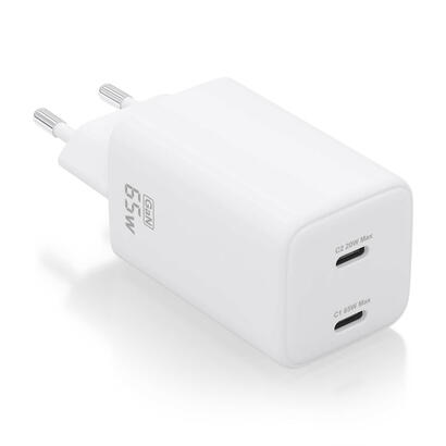 aisens-cargador-gan-65w-2xusb-c-pd30-qc40-blanco