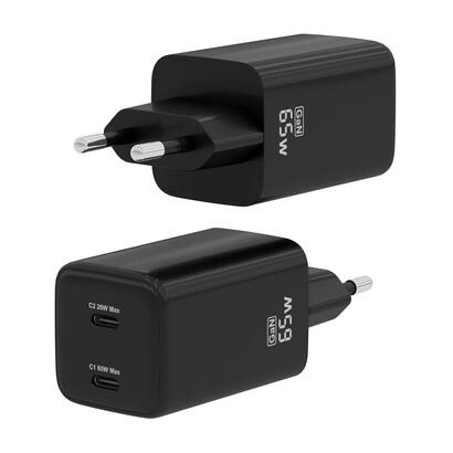 aisens-cargador-gan-de-pared-2xusb-tipo-c-65w-asch-65w2p040-bk