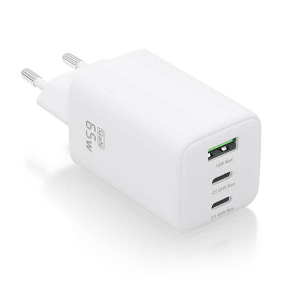 aisens-cargador-gan-65w-2xusb-c-pd30-qc40-1xusb-a-qc30-blanco