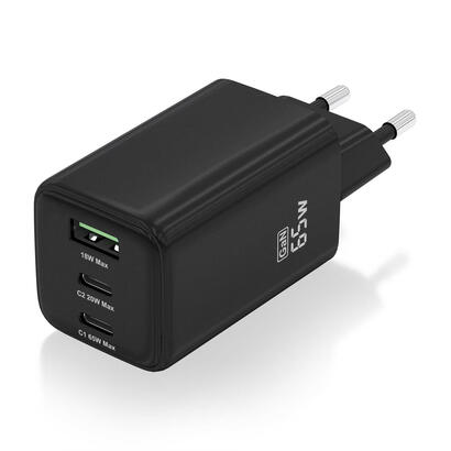 aisens-cargador-gan-65w-2xusb-c-pd30-qc40-1xusb-a-qc30-negro