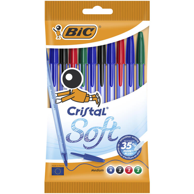 bic-cristal-soft-pack-de-10-boligrafos-de-bola-punta-media-de-12mm-trazo-045mm-escritura-mas-fluida-colores