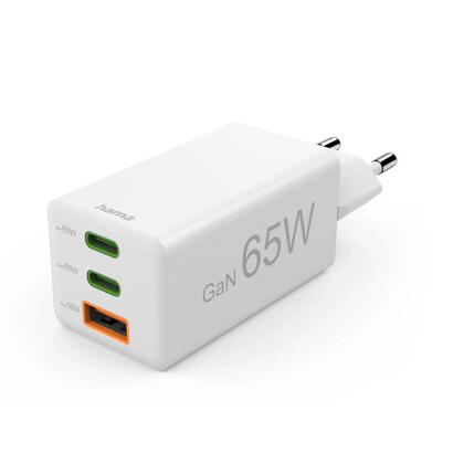 hama-ladowarka-sieciowa-mini-gan-65w-pdqc-2x-usb-c-1x-usb-a-biala