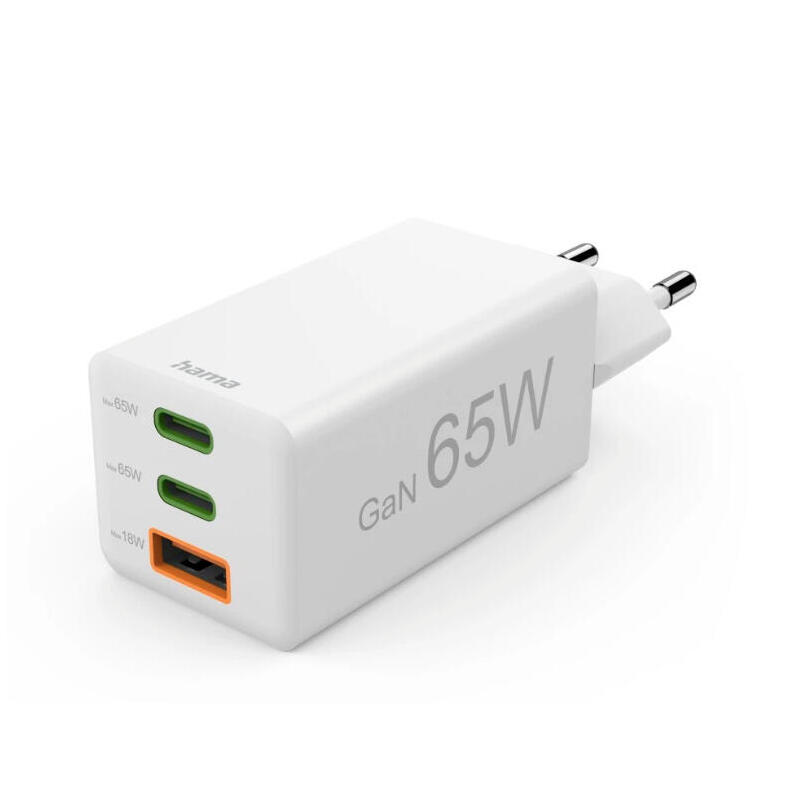hama-ladowarka-sieciowa-mini-gan-65w-pdqc-2x-usb-c-1x-usb-a-biala