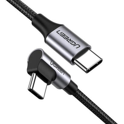 ugreen-usb-c-to-angled-usb20-c-round-cable-1m-gray-black