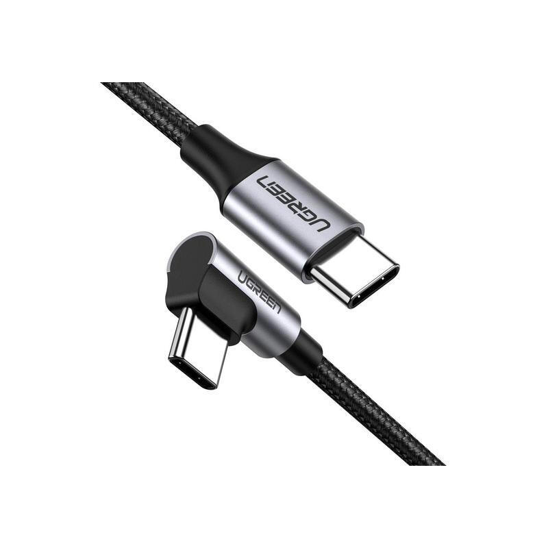 ugreen-usb-c-to-angled-usb20-c-round-cable-1m-gray-black ugreen-usb-c-to-angled-usb20-c-round-cable-1m-gray-black