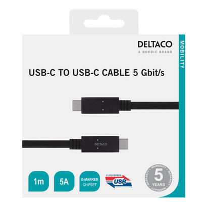 deltaco-usb-c-zu-usb-c-kabel-1m-5a-schwarz