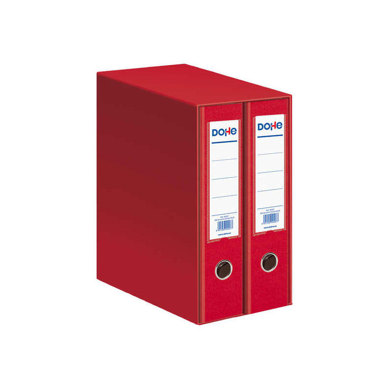 dohe-modulo-de-2-archivadores-a4-lomo-ancho-con-ollao-y-rado-carton-forrado-con-polipropileno-cantoneras-metalicas