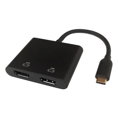 deltaco-usbc-2hdmi-adaptador-de-cable-de-video-01-m-usb-tipo-c-2-x-hdmi-negro