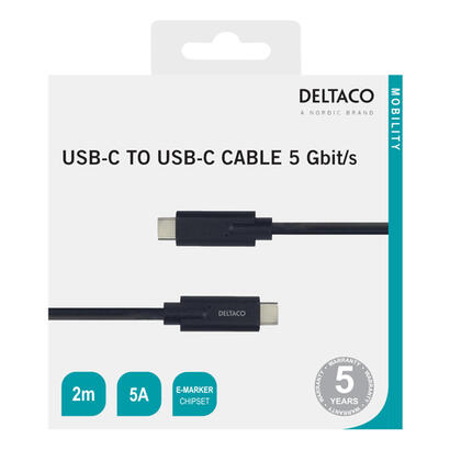 deltaco-usb-c-zu-usb-c-kabel-2m-5a-schwarz