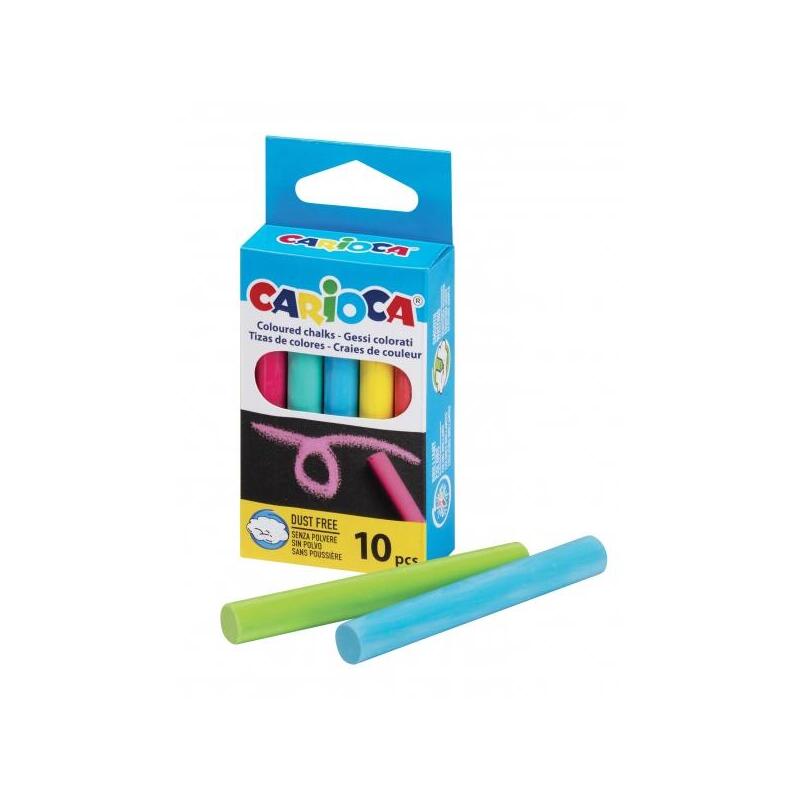 carioca-pack-de-10-tizas-estandar-sin-polvo-colores-brillantes-lavables-faciles-de-borrar-varios